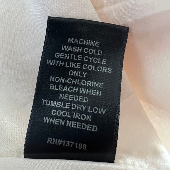 Christian Lacroix Women’s Cream Wide Leg Pants Size M Elastic Waist Lined - Picture 9 of 12